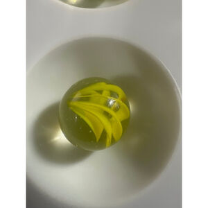 5 Vintage Machine Made Ribbon Swirls/Vane Swirl Marbles